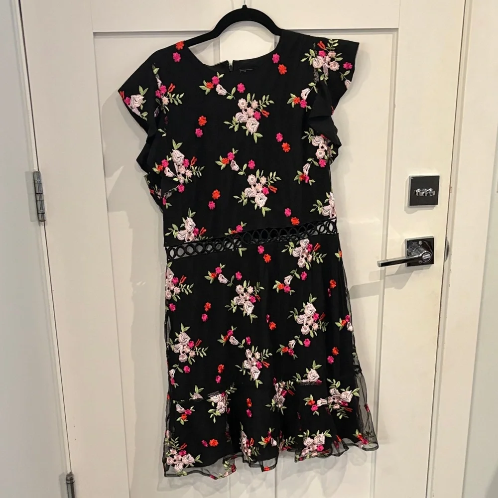 Sam Edelman Black Floral Midi Dress